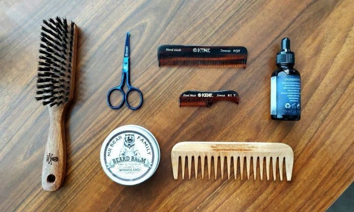 beard oil combs brush balm and scissors beard oil combs brush balm and scissors