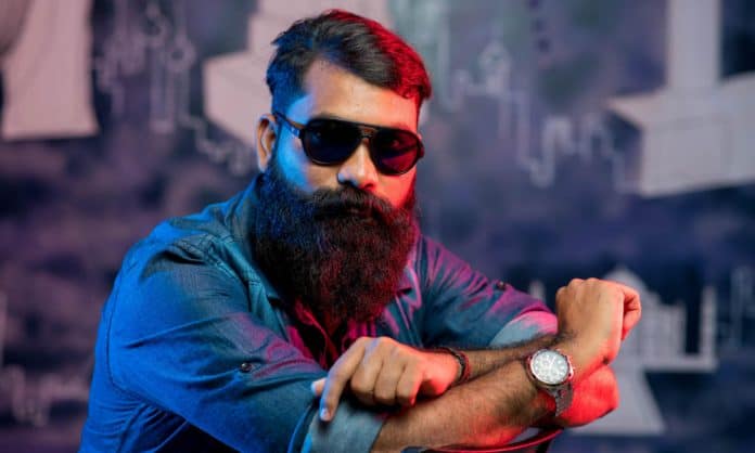man with full beard under lip man with full beard under lip