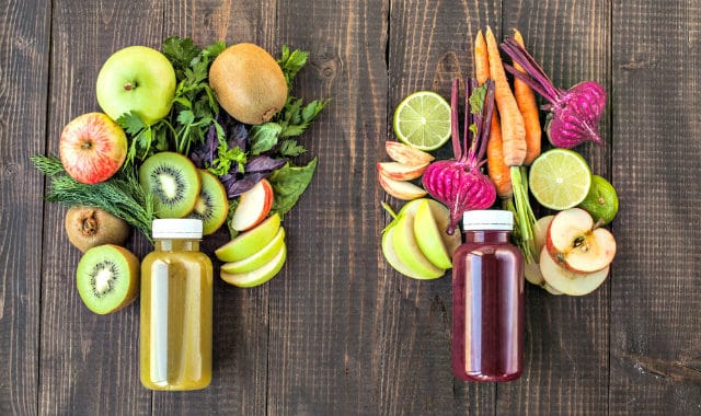 vitamin smoothies with fruits and vegetables